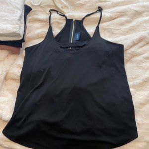 Black Daytrip tank top with zipper back